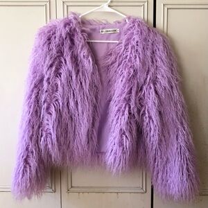 Lavender Faux Fur Shaggy Jacket | Lavender Haze Eras Tour Jacket | Medium